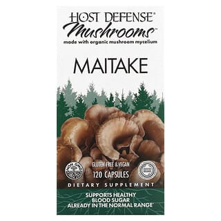 Fungi Perfecti Host Defense, Maitake, 120 Cápsulas Vegetarianas