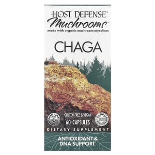 Host Defense, Mushrooms, Chaga, 60 Capsules
