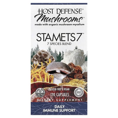 Host Defense, Mushrooms, STAMETS 7, 120 Capsules