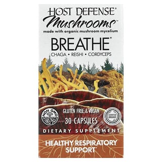 Host Defense Mushrooms, Breath, здоровое дыхание, 30 капсул