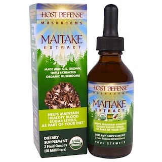 Host Defense, Mushrooms, Organic Maitake Extract, 2 fl oz (60 ml)