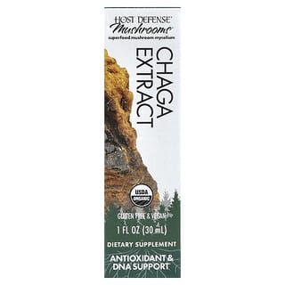 Host Defense, Champignons, biologisch Chaga-extract, 1 fl oz (30 ml)
