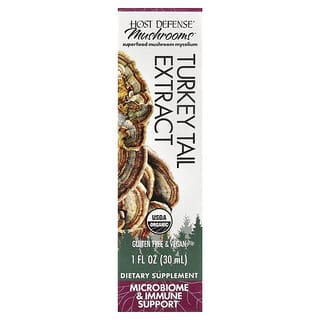 هوست ديفينس, الفطر، مستخلص ذيل الديك الرومي العضوي، 1 أونصة سائلة (30 مل)