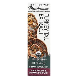 Host Defense, Mushrooms, Organic Turkey Tail Extract, 2 fl oz (60 ml)