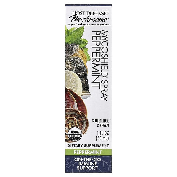 Mushrooms, MycoShield® Spray, Peppermint, 1 fl oz (30 ml)
