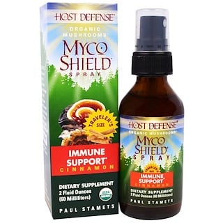 Host Defense, Mushrooms, MycoShield Spray, Cinnamon, 2 fl oz (60 ml)