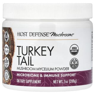 Host Defense, Turkey Tail, Mushroom Mycelium Powder, 7 oz (200 g)