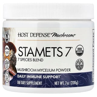 Host Defense, Mushrooms, STAMETS 7, Suplemento de micelios de hongos en polvo, 200 g (7 oz)