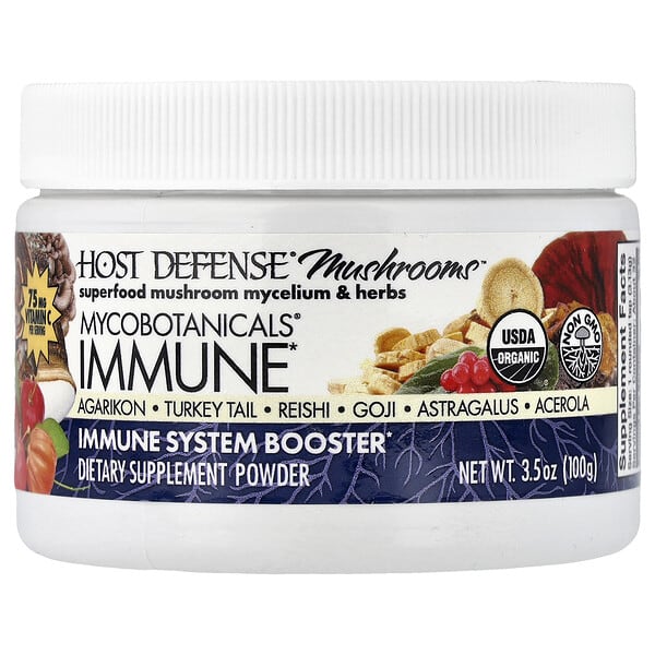 Host Defense, Mushrooms™, Mycobotanicals® Immune Powder, 3.5 oz (100 g) — product photo 1