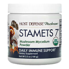 Fungi Perfecti Host Defense, Stamets 7, Mushroom Mycelium Powder, Daily Immune Support, 3.5 oz (100 g)