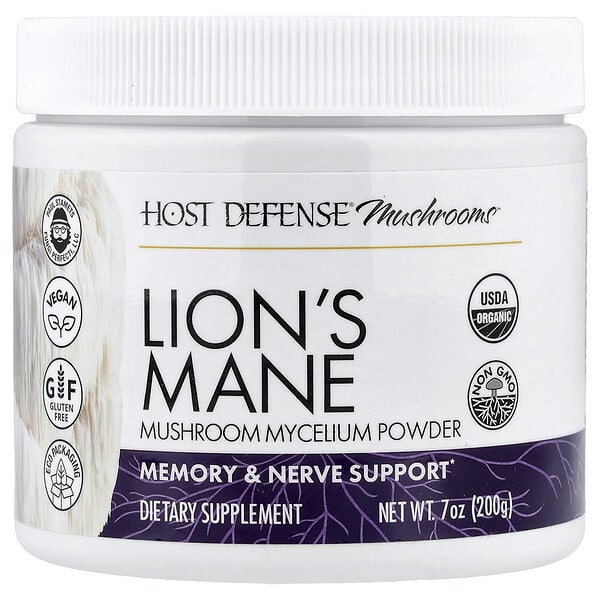 Host Defense, Mushrooms™, Lion's Mane Powder, 7 oz (200 g) — product photo 1