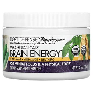 Host Defense, Grzyby, MycoBotanicals, Brain Energy, 100 g