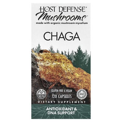 Host Defense, Mushroom™, Chaga, 120 Capsules (0.5 g per capsule)