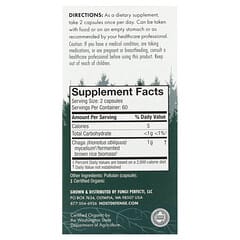 Fungi Perfecti Host Defense, Host Defense, Mushrooms, Chaga, 120  Capsules