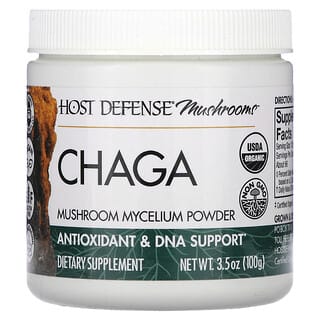 Host Defense, Mushrooms, Chaga, Mushroom Mycelium Powder, 3.5 oz (100 g)