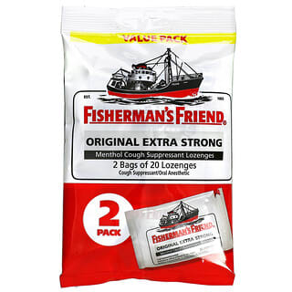 Fisherman's Friend, 薄荷醇咳嗽緩解錠劑，原裝特強，40 粒錠劑