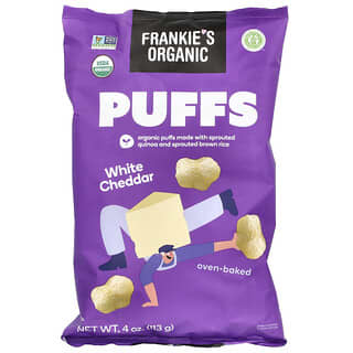 Frankie's Organic, Puffs, белый чеддер, 113 г (4 унции)