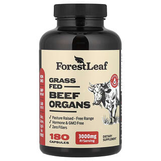 Forest Leaf, Organ Daging Lembu Dimakan Rumput, 180 Kapsul