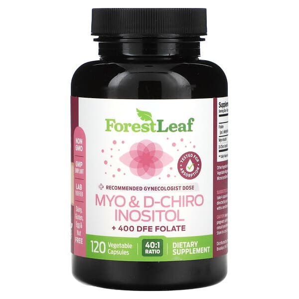 Forest Leaf, Myo-肌醇和 D-手性肌醇，120 粒素食膠囊