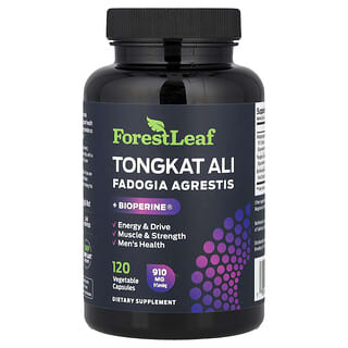 Forest Leaf, 통캇알리 + 파도기아 아그레티스 + BioPerine®, 베지 캡슐 120정