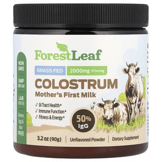 Forest Leaf, Colostro em Pó, Primeiro Leite Materno, Sem Sabor, 90 g (3,2 oz)