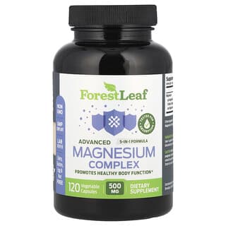 Forest Leaf, Complexo de Magnésio Avançado, 500 mg, 120 Cápsulas Vegetais