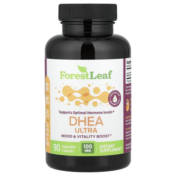 Forest Leaf, DHEA Ultra, 100 mg, 90 cápsulas vegetales