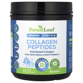 Forest Leaf, Collagen Peptides, Unflavored, 16 oz (454 g)