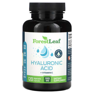 Forest Leaf, Hyaluronic Acid, Hyaluronsäure, 100 mg, 120 pflanzliche Kapseln