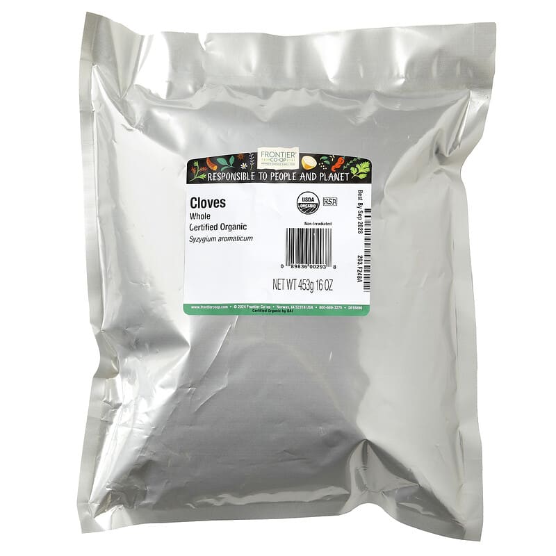 Cravos Orgânicos, Inteiros, 453 g (16 oz)