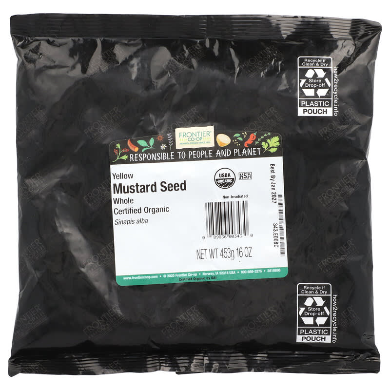 The Mustard Seeds☆Mustard Seeds Organic Zing Yellow Mustard Seeds | Whole Yellow Mustard