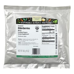Frontier Co-op, Organic Whole European Elderberries, 16 oz (453 g)