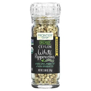 Frontier Co-op, Organic Ceylon White Peppercorns, Bio-Ceylon-Weißer-Pfefferkörner, 59 g (2,08 oz.)