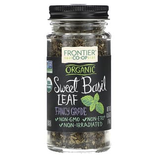 Frontier Co-op, Organic Sweet Basil Leaf, Fancy Grade, 0.56 oz (16 g)