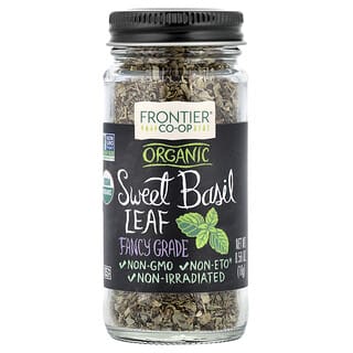 Frontier Co-op, Organic Sweet Basil Leaf, Fancy Grade, 0.56 oz (16 g)
