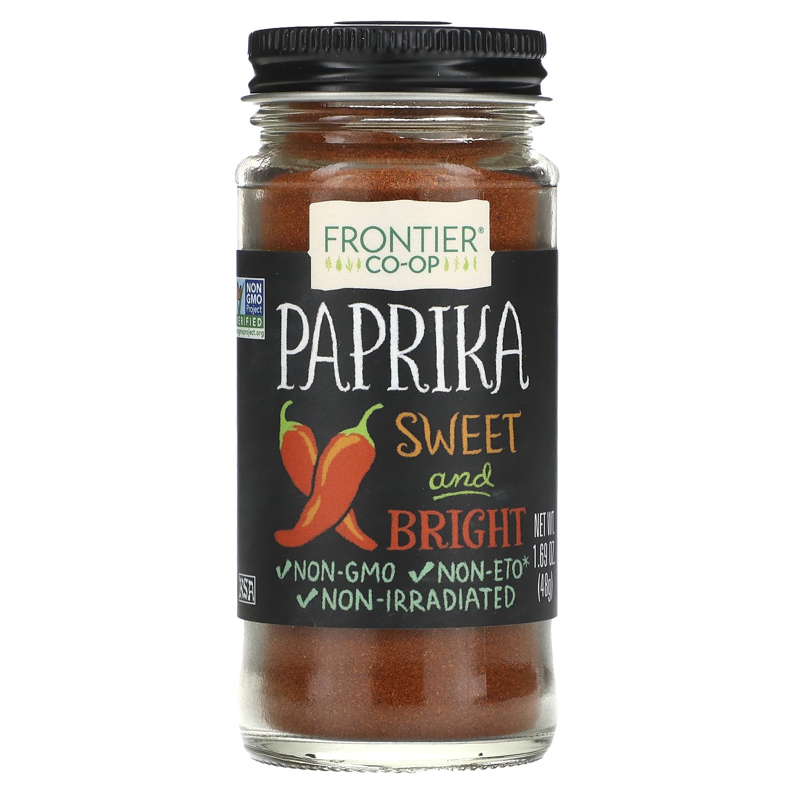 Frontier Coop, Paprika, Sweet and Bright, 1.69 oz (48 g)
