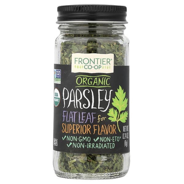 Frontier Co-op, 유기농 파슬리 조각, 0.24 oz (6 g)