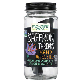 Frontier Co-op, Saffron, Threads, Hand Harvested, 0.036 oz (1 g)