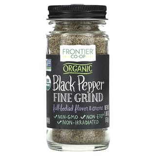 Frontier Co-op, Organic Black Pepper, Bio-Schwarzer Pfeffer, fein gemahlen, 52 g (1,80 oz.)