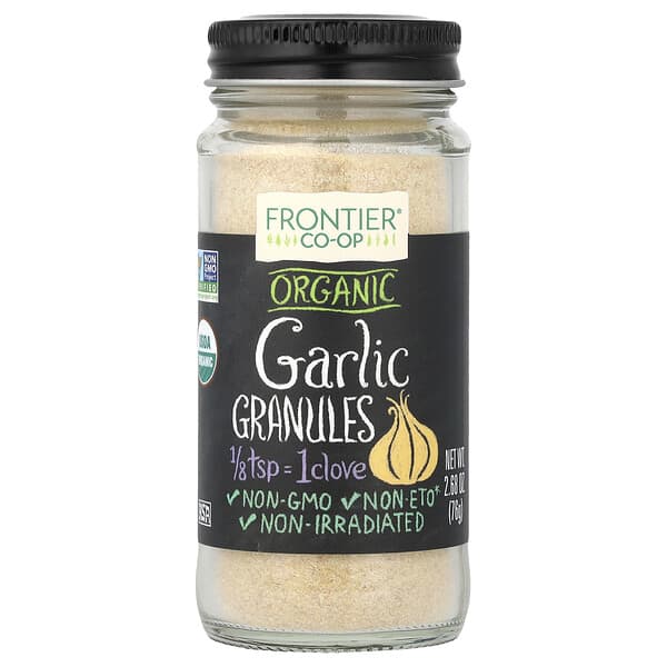 Frontier Co-op, 유기농 마늘, 과립제, 76g(2.68oz)
