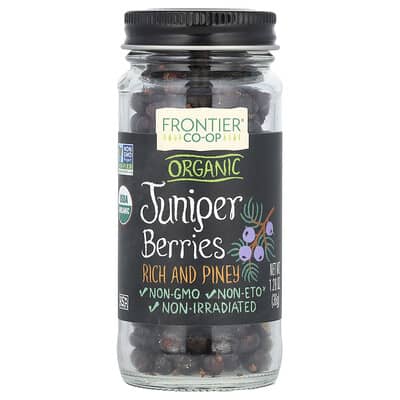 Frontier Co-op, Organic Juniper Berries, 1.28 oz (36 g) (Discontinued Item)