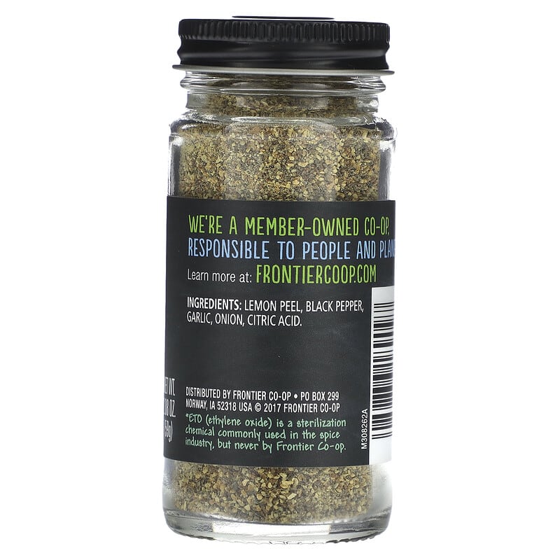 Frontier Co-op Lemon Pepper Seasoning Blend 2.08 oz.