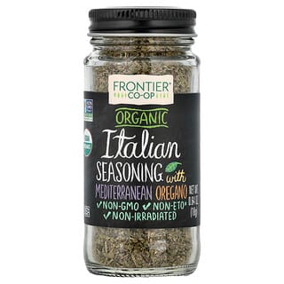 Frontier Co-op, Organic Italian Seasoning with Mediterranean Oregano, italienisches Bio-Gewürz mit mediterranem Oregano, 18 g (0,64 oz.)