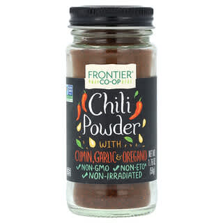 Frontier Co-op, Chili Powder With Cumin, Garlic & Oregono, 1.76 oz (50 g)