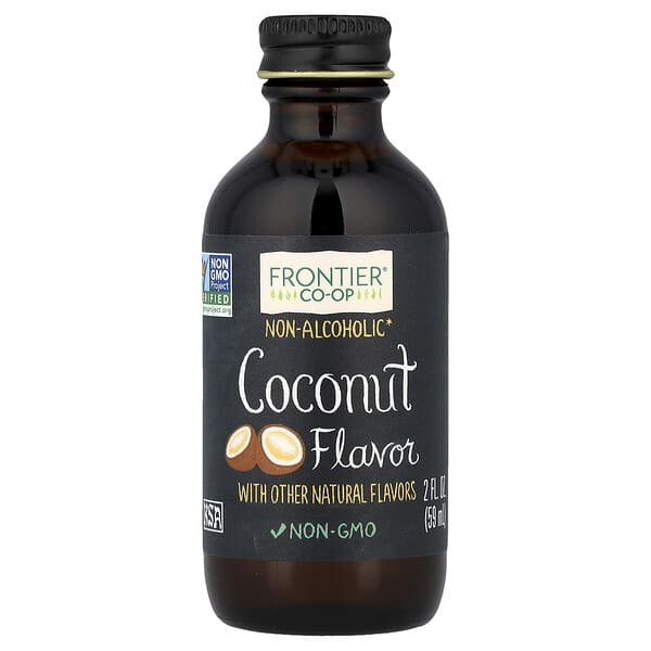 Frontier Co-op, 코코넛 맛, 알코올 없음, 2 액량 온스 (59ml)