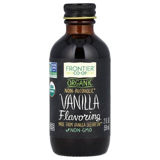 Frontier Co-op, Organic, Vanilla Flavoring, Non-Alcoholic, 2 fl oz (59 ml)