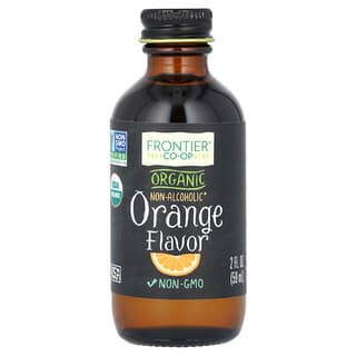 Frontier Co-op, オーガニック オレンジ フレーバー アルコール不使用, 2 オンス (59 ml)