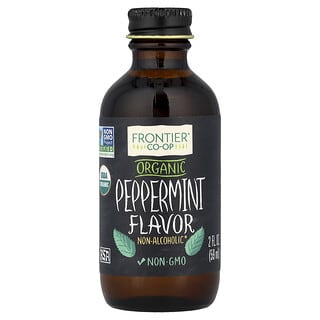 Frontier Co-op, Organic Peppermint Flavour, Non-Alcoholic, 2 fl oz (59 ml)