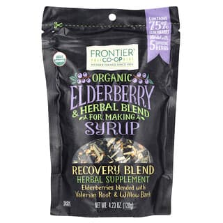 Frontier Co-op, Organic Elderberry & Herbal Blend For Syrup, 4.23 oz (120 g)