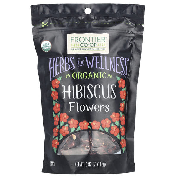 Organic Hibiscus Flowers, 5.82 oz (165 g)
